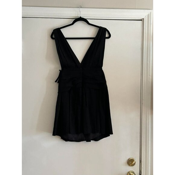 NWT $4400 Saint Laurent Star Embellished Crepe Mini Dress Black Size 8 - Picture 8 of 9